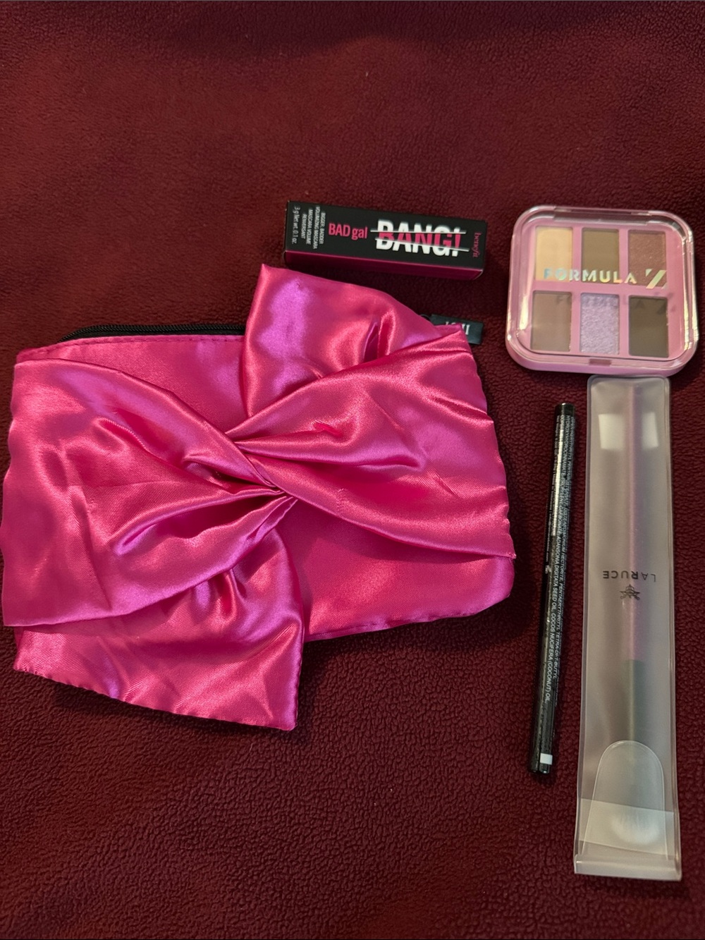 Benefit Badgal Bang! Mascara In Black With Hot Pink Accents Makeup Set. New